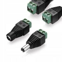 Rosfix Wtyk Gniazdo do CCTV 5,5mm / 2,1mm – Złącze Męskie DC | Prąd Maksymalny 2A | Napięcie Pracy do 30V DC