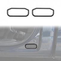 Carbon Rear Door Air Exhaust Vent Outlet Cover Trim For Dodge Ram 1500 2010+ black