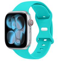 Sport Silicone Strap For Apple Watch Bands 40mm 44mm 46mm 45mm 41mm 49 42mm Correa Bracelet iWatch series 10 11 9 8 7 ultra 3 SE 46 42 44 45 49mm M-L black