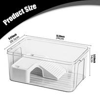 Turtle Tank with Basking Ramp Reptile Habitat Pet Terrariums for Frog Hermit Crabs Amphibians Breeding Feeding Container black