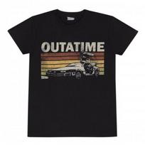 Back To The Future Unisex Adult Outatime Retro T-Shirt XXXXXL juoda