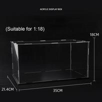 1/18 1/24 1/32 Skaidri akrilinė automobilio modelio vitrina Dangalas nuo dulkių Aklas dėžutės Dulkėms atsparus Metalinių modelių laikymas Profesionalus laikymas black