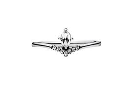 Pandora 925 Sterling Silver Rings Women's Silver 197790CZ 52 white