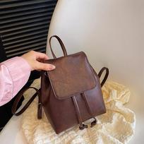 Schoolbag is popular this year, Korean version of retro versatile ins commuter leisure bag 1011 spring new women's backpack brown