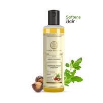 Khadi Natural Saffron Tulsi & Reetha Hair Cleanser | Herbal Shampoo for Scalp Care & Hair Cleansing | Helps Strengthen Hair Roots & Improve Hair V beige
