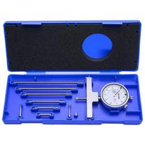 VEVOR Depth Gauge, Depth Micrometer 0-22 in Measuring Range, 0.001 in Resolution, with 4 Anvils & 6 Standard Rods 9.9 x 1.6 x 2.5 cm