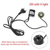 AC 220V 2/2.5W EU kištukas panardinamas vandens siurblys tinka vandens rezervuarui, fontanui, orui, žuvų tvenkiui, akvariumui A3(2W with 4 light) black