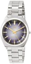 CITIZEN Q&Q QB78-202 Men's Analog Watch, Antique-Style Dial, Stainless Steel Band, 3ATM Water Resistant, Black gray