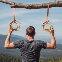 Fingerboard Climbing Wooden Suspended for Climbers, Home Gym gray