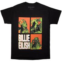 Billie Eilish : 3 Photo  (Black) OFFICIAL NEW Unisex shirt Cotton Oversize Large Size M orange