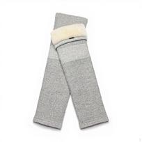 Wool Leg Warmers, Thermal Knee Sleeve, Winter Protection, Gray M Black S pilka spalva