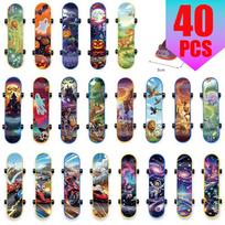 40 Pcs Mini Finger Skateboard Entertaining Tabletop Relaxation Toy Suitable For Parties Classroom Prizes Birthday Gifts gray