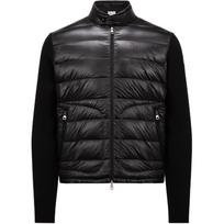 Moncler Logo Patch Padded Zip Up Cardigan K10919B00016M1131999 L black