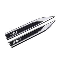 Naujas 2 vnt. 3D metalinis Rline R linijos logotipas, automobilio sparno šoninis sparnas emblema, lipdukas, skirtas VW Golf 7 MK7 Golf 6 MK6 Tiguan Polo CC Jetta black