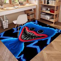 Huggy Wuggy Print Rug, Washable Floor Carpet, For Entryway Dorm Laundry Room Office Study, Home Decor Birthday Christmas Gift 80cmx120cm blue