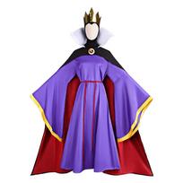 Helovino Piktos Karalienės Kostiumas, Snieguolės Karalienės Cosplay Suknelė, Gotikinė Piktos Pamotės Šventės Apranga su Karūna Moterims S&Snow White violetinė
