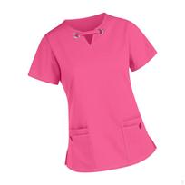 Moteriški Scrub Top Moteriški marškinėliai Slaugytojo darbo drabužiai SPA Pink Red L black