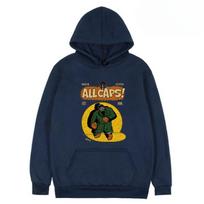 Mf Doom Rapper Print Hoodie ALL CAPS Hoodie S tamsiai mėlyna