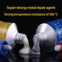 Aukštos kokybės metalinių radiatorių remonto klijai smėlio duobėms ir vandens rezervuarams Casting Glue 20g (A+B 2 tubes with spatula) white
