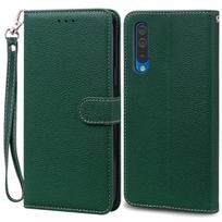 A70 dėklas Samsung Galaxy A70 dėklui Smūgiams atsparus odinis piniginės tipo atverčiamas dėklas Samsung A70 A 70 A705F dėklui Minkštas silikoninis dangtelis For Samsung A70 black