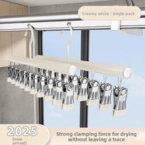 Multi-Clip Multifunctional Balcony Anti-Slip Windproof Clothes Drying Rack 1PC