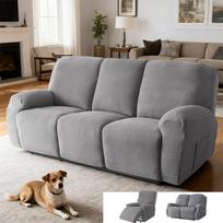 Recliner Sofa Covers Chair Cover Strench Armchairs Slipcover Home Decor Furniture Protect Recliner Armchair Cover 1 Seater(4pcs) gray