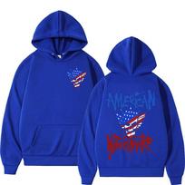 Cody Rhodes American Nightmare Logotipo Hoodies Vyriški drabužiai Hip Hop Vintage Megztiniai Laisvalaikio Fleece Ilgomis Rankovėmis Hoodie 3XL blue
