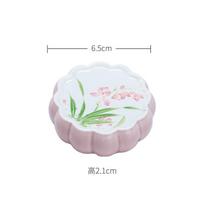 Hand Drawn Orchid Flower Teapot Cover Holder Elegant Cover Bracket Cover Frame Household Zisha Pot Lid Shelf Tea Items Craft white