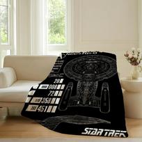 Science fiction movies S-Star T-Trek Blanket For Sofa Office Bed Plane Travel Sleep Read Relax Camping Soft And Warm 30x40in white