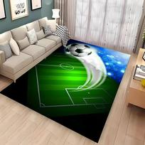 Kamuolio sporto tematikos kilimas Animacinis futbolo grindų kilimėlis vaikų miegamojo dekoravimui Futbolo didelio ploto kilimai Namų svetainės koridoriaus kilimas 40x60cm (16x24in) white
