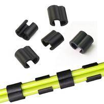 4mm/5mm Mountain & Road Bike Brake/Shift Cable Organizer Clip 10 Pieces black