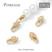 14K Gold Plated Lobster Clasp,Bracelets Clasps with Extension Chains DIY Jewelry Making Supplies,Locks For Jewelry Connectors beige