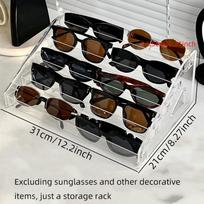 Sunglasses storage box, acrylic ladder bracket, frame, myopia glasses, sunglasses storage ladder rack gray