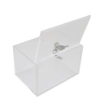 Acrylic Donation Box With Lock Donation Box Portable Donation Box As Shown Clear Ballot Box Reliable Locking System China Mainland gray