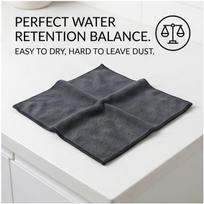 Multi-use Black Thick Microfiber Magic Cleaning Cloth Leaves No Water Marks for Home Kitchen Glass Window Cleaning With Three Available Sizes gray