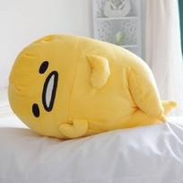 Žavinga didelė Gudetama pliušinė pagalvė Minkšta apkabinama pagalvėlė su aukščiausios kokybės PP medvilnės užpildu Style A beige