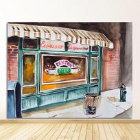 Plakatas Draugai TV laida Dekoracija Spaudinys Juokingi citatos Sienos menas Dekoratyvinis paveikslas Namų dekoras Sitkomo Central Perk Sofa Tapyba 50X70CM No Framed