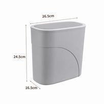 Odor-Free Waterproof Garbage Bin with Lid Living Room Dustbin 11L Bathroom Trash Can  Home Use pilka