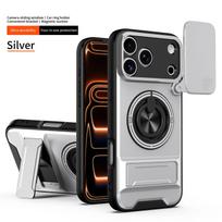 For ZTE Blade V80 Pro Case ZTE Blade V80 Design Cover Magnetic Fold Holder Military Armor Camera Protection Cover ZTE Blade V80 Design gray