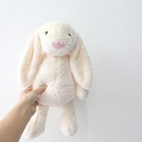 25cm Ilgaausis triušio pliušinis žaislas kūdikiui mergaitei nuraminti lėlė kūdikio miego žaislas kūdikio dovanos 25cm balta