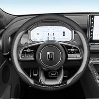 Nappa Leather Steering Wheel Cover for Tank Models (700/500/400/300), Anti-slip, All-Season, No-Sew Design 38 cm gray