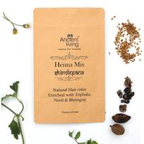 Ancient Living Organic Henna Powder Mix (Mehndi) Natural, Herbal & Ayurved Hair Color Powder Conditioning & Anti-Dandruff Hair Color Solution for beige