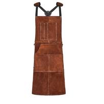 VEVOR Odinis Suvirinimo Darbo Prijuostė, Tvirtas Karvės Odos Liepsnai Atspari Suvirinimo Prijuostė 61 x 91.4 x 0.1 cm brown