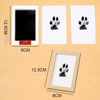 Pet Paw Print Ink Pad Wash Free Paw Print Maker for Dogs Cats DIY Puppy Footprints Souvenirs Pet Photo Album Souvenir Making Set black