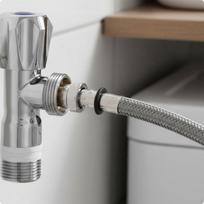 Laundry Appliance Shutoff Thickened Body Angle Stop Leak Resistant for Room Thickened Copper B white