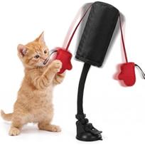 1×Paw Punch Cat Boxing Toy Cat Punching Bag With Boxing Gloves-Interactive Exercise Toy Indoor Play Durable Suction Cup Activity juoda