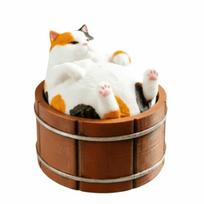 3D Printed Cat Clicker Toy Fat White Cat Bathtub Cat Toy Gift Fidget Toy  Home tabby cat