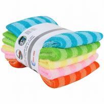 Striped microfiber dishcloth multi-purpose kitchen cleaning cloth colorful gray
