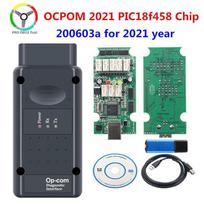 2021 OPCOM 200603a V1.95 programinė įranga, skirta Op OPCOM 2021 su PIC18f45 lustu, OBDII diagnostikos įrankis OPCOM v1.95 v1.99 v1.70 Opcom 2021 Opcom
