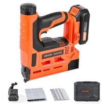 VEVOR Cordless Brad Nailer, 2-in-1 Nail Gun Staple Gun, 18 Gauge 32 mm, Includes 500 Pcs Staples and 500 Pcs Nails, with Battery and Charger 26 x 20.8 x 6.5 cm